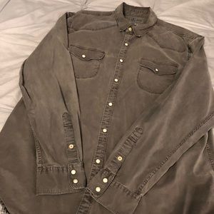 Gray Lucky Brand Western Shirt XL